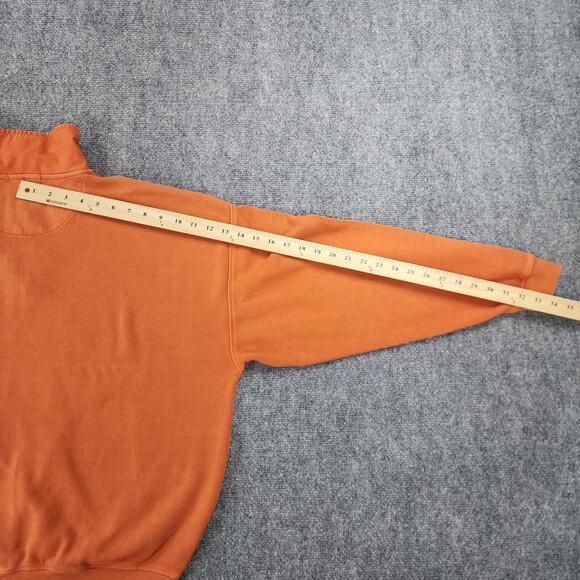 Tommy Bahama Pullover Sweater Mens Large Orange 1/4 Zip Relax Coastal Casual - Picture 8 of 16